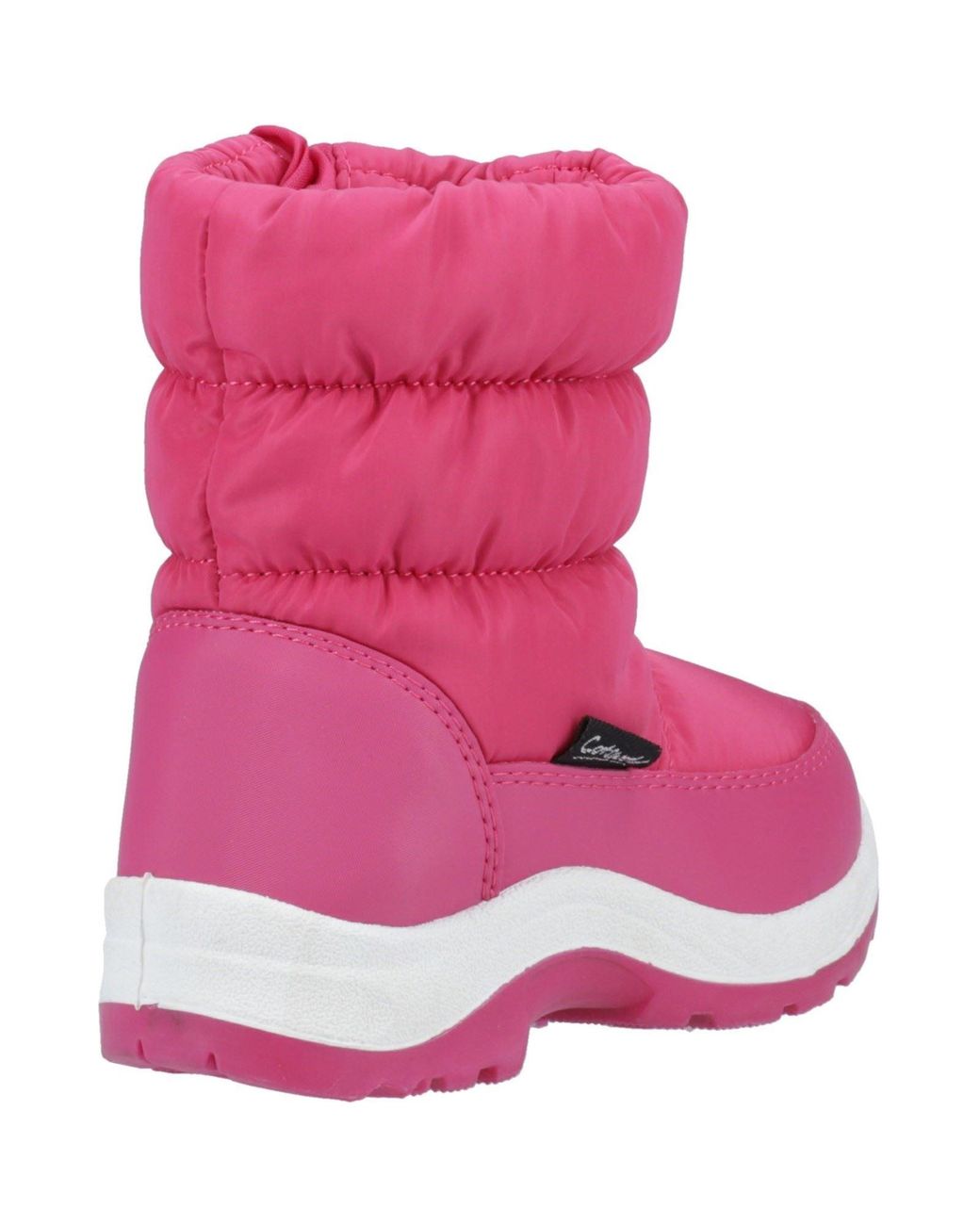 Cotswold Pink Tirely Textile Wellington Boots