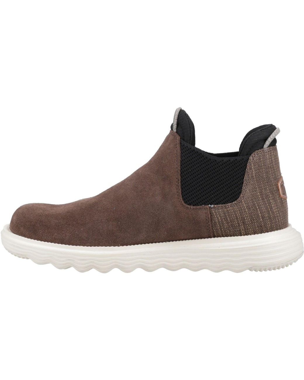 HeyDude Brown Branson Leather Coffee Boots