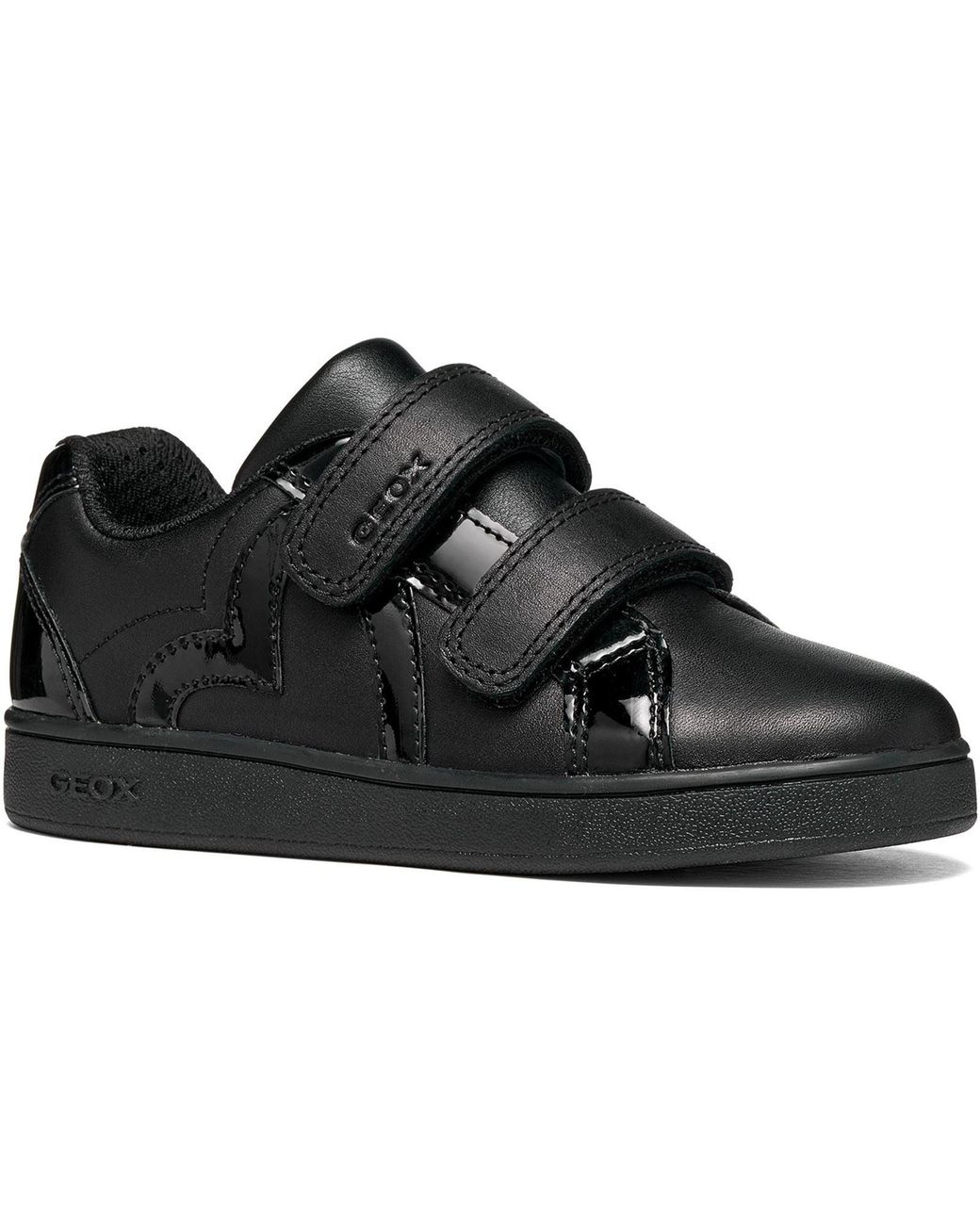 Geox Black J Eclyper Leather Trainers