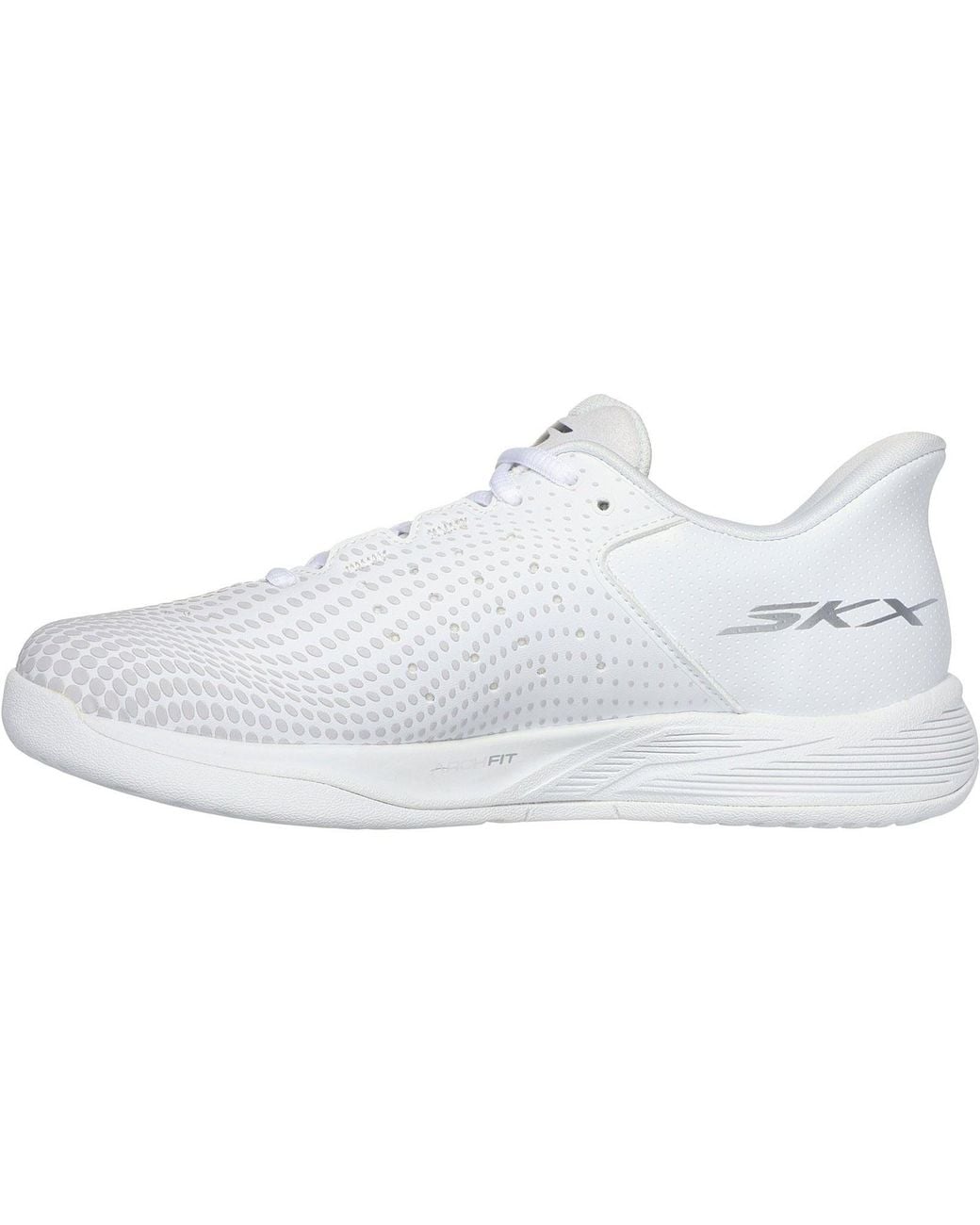 Skechers White Slip-Ins Relaxed Fit Viper Court Reload Synthetic Trainers