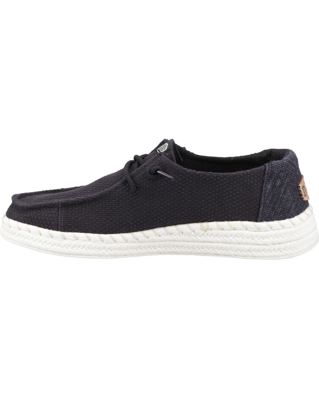 HeyDude Blue Wendy Espadrille Woven Cotton Blend Espadrilles