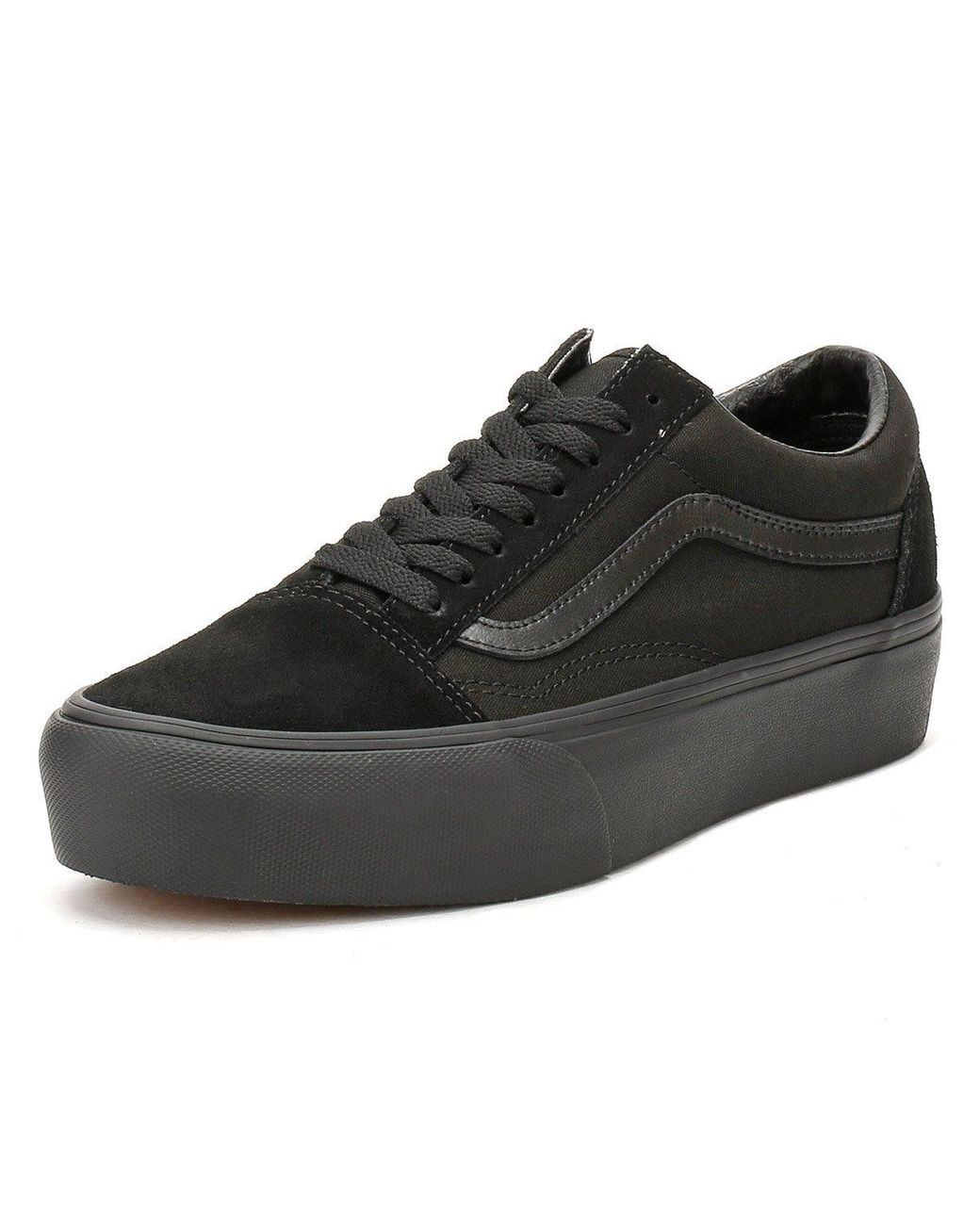 vans old skool triple black platform