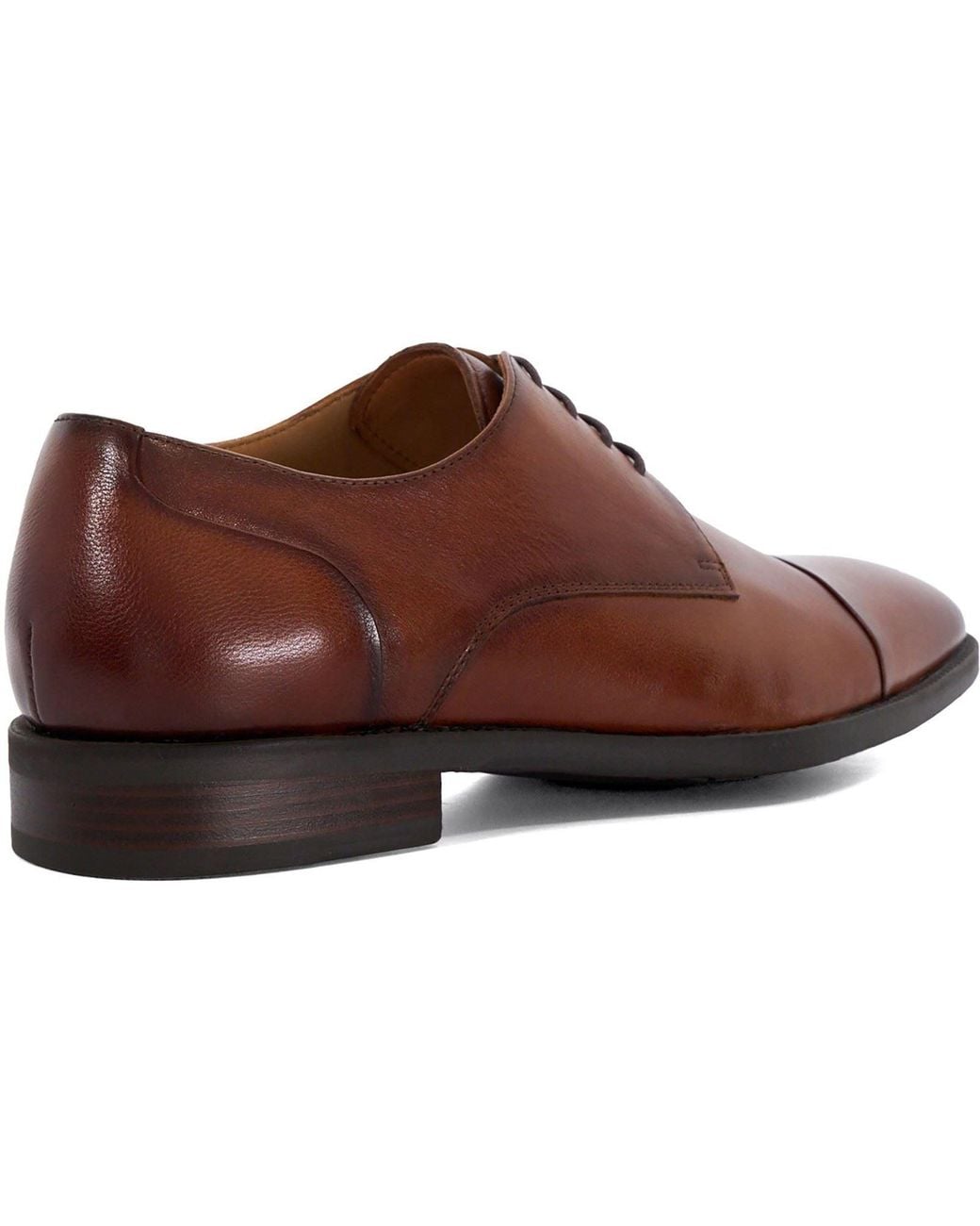 Dune Brown Suffix Leather Lace-Up Shoes for men