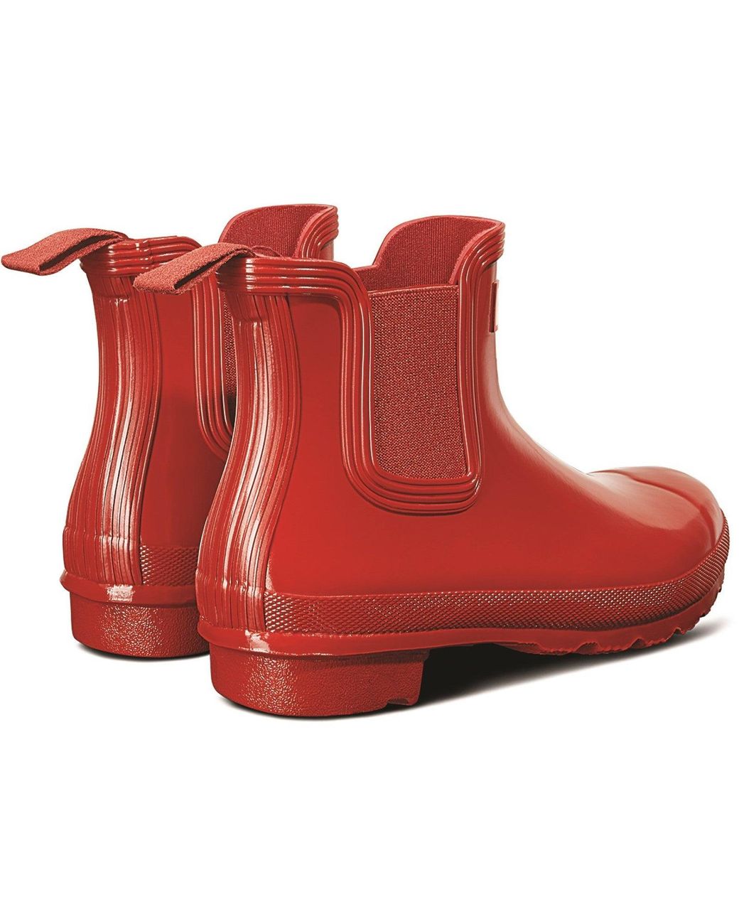 Hunter Red Gloss Original Chelsea Boots
