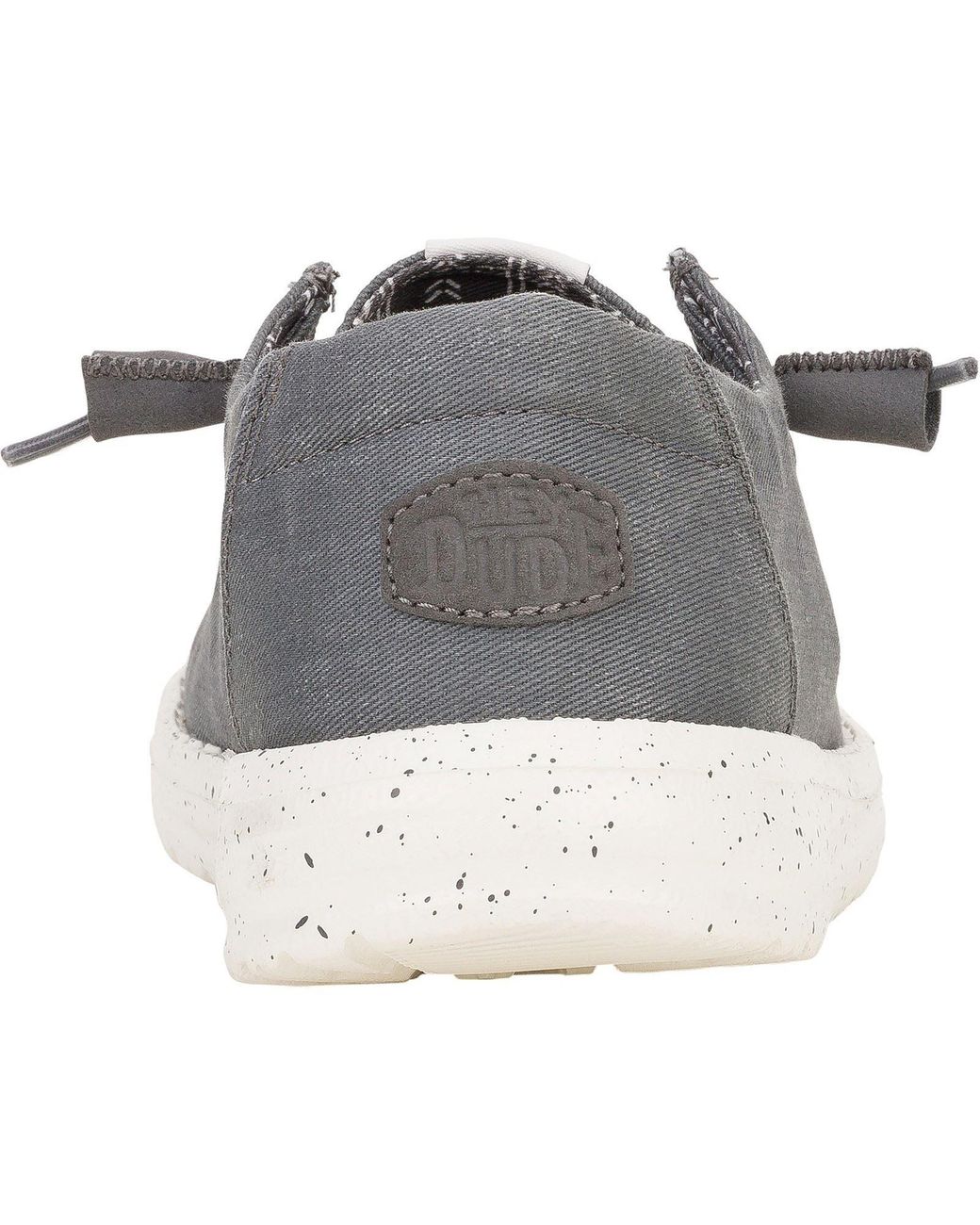 HeyDude Gray Wendy Canvas 100% Cotton Loafers