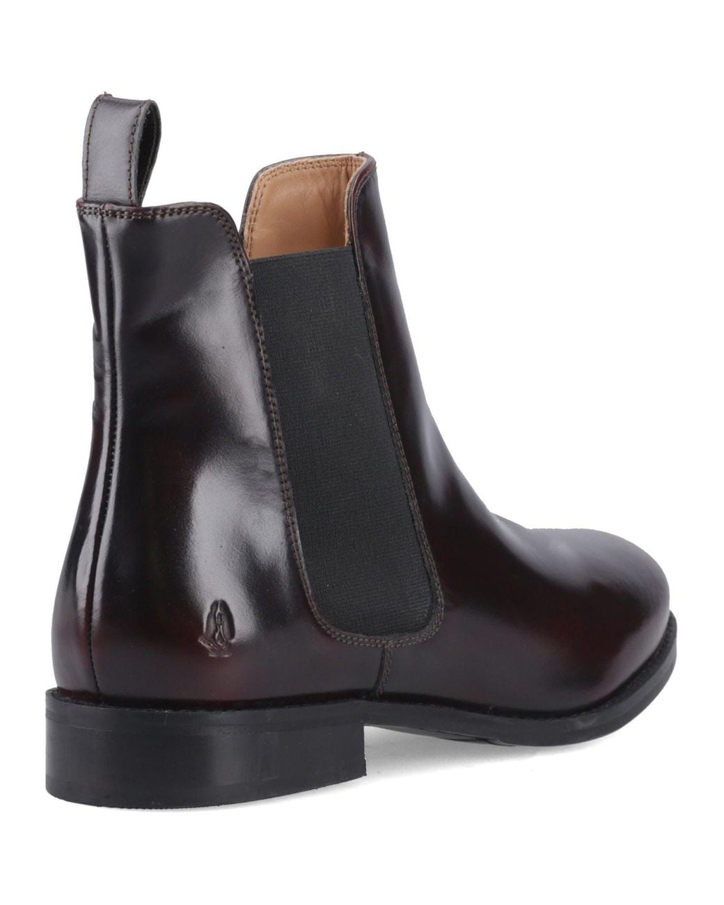 Hush Puppies Brown Colette Leather Bordeaux Wide Fit Flat Chelsea Boots