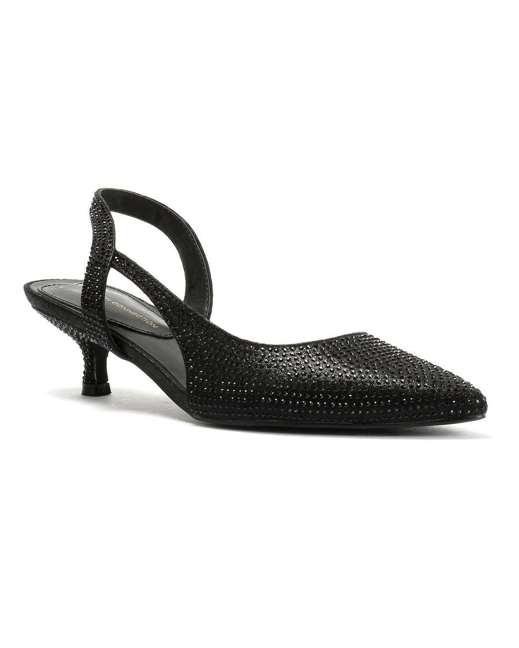 French Connection Black Venus Kitten Heels
