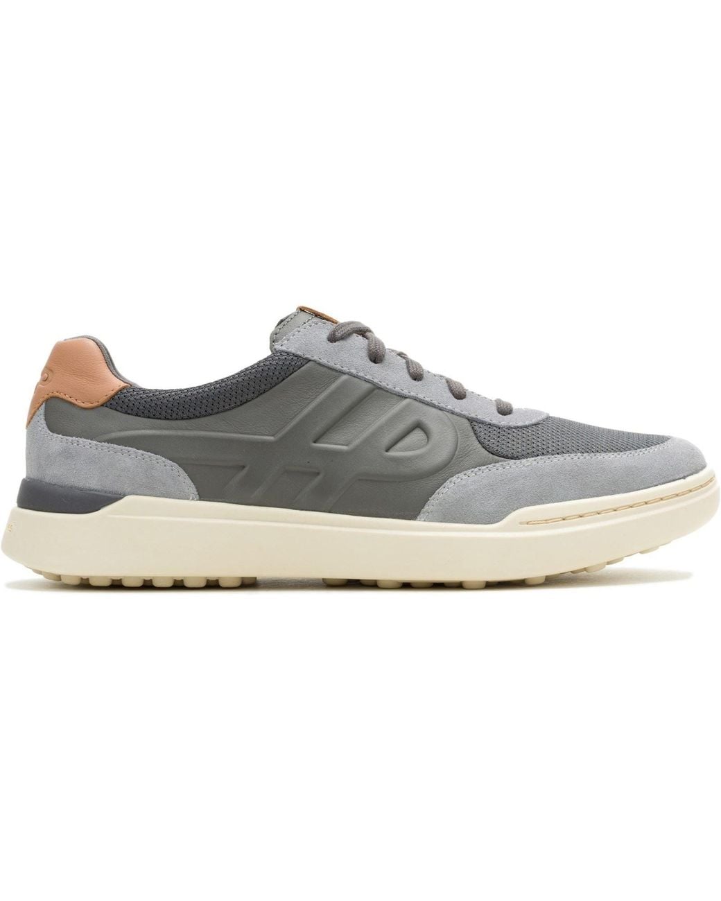 Hush Puppies Gray Wes Hp Sneaker Suede Charcoal Trainers for men