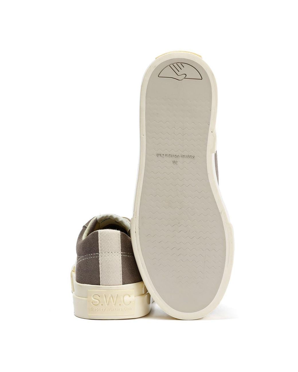 Stepney Workers Club Gray Dellow L Suede Trainers