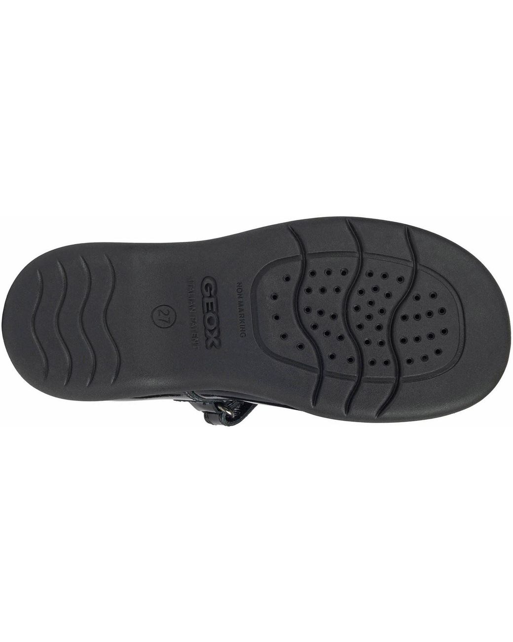 Geox Black J Naimara G.A Leather Patent Shoes