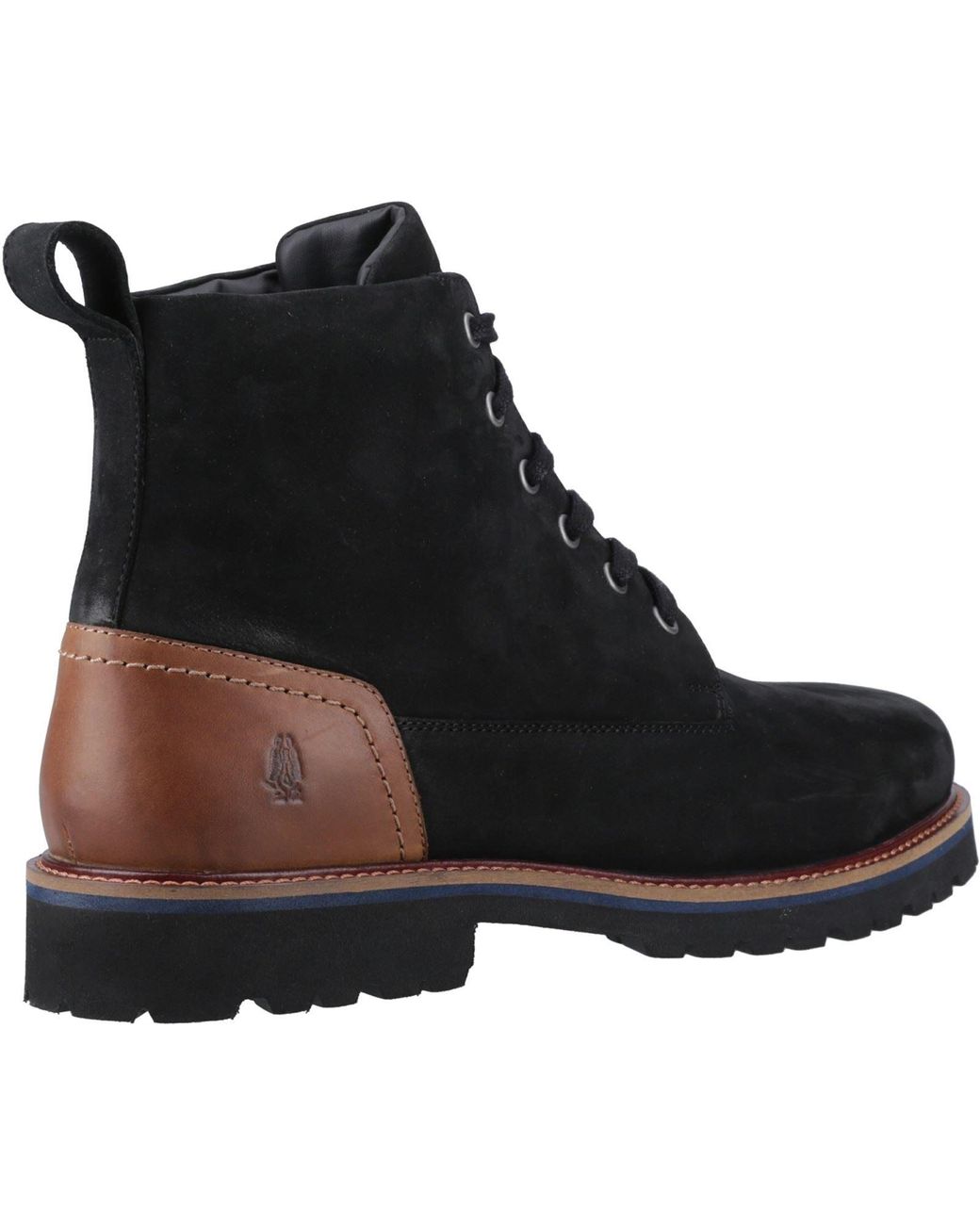 Hush Puppies Black Maguire Nubuck Ankle Boots for men