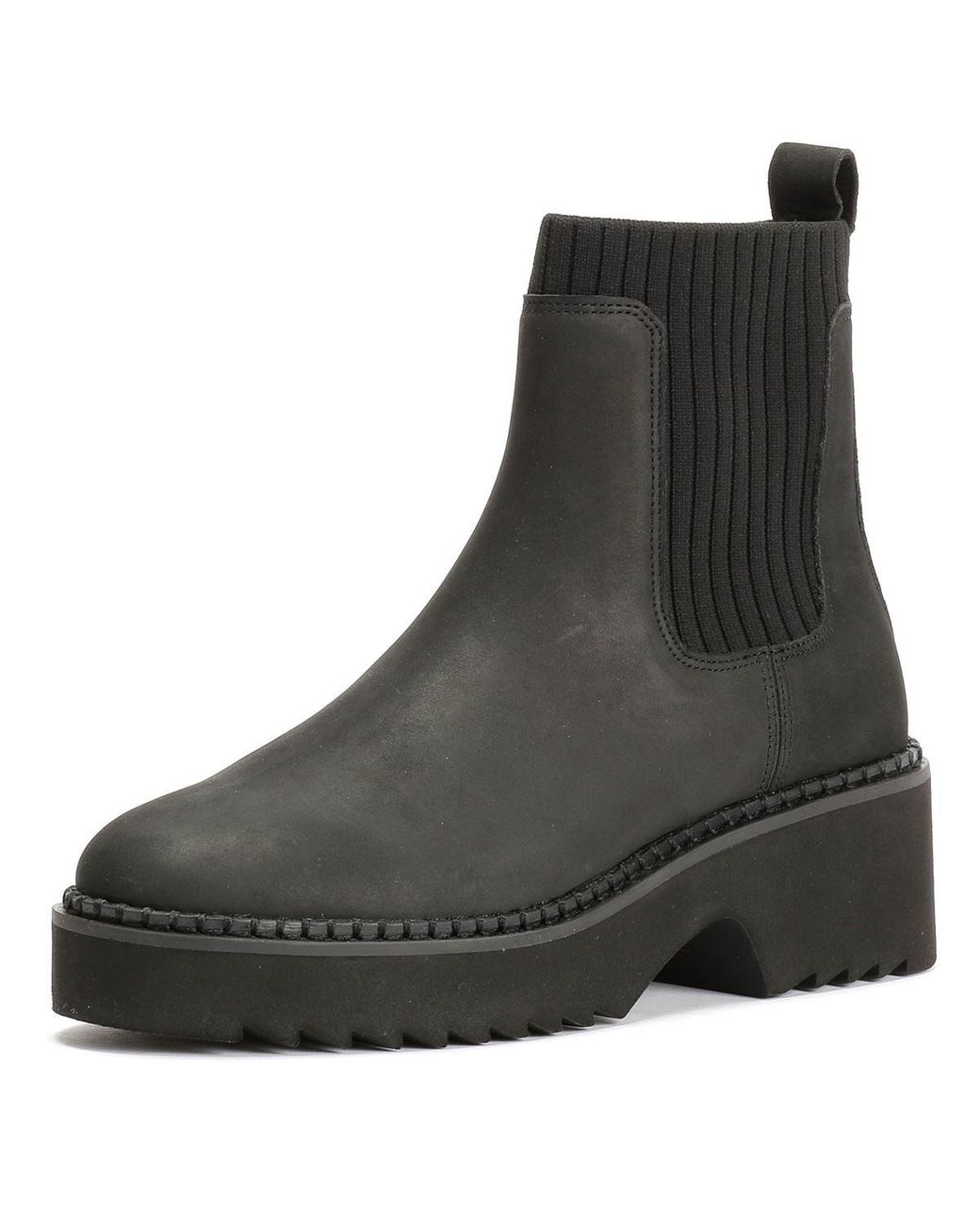 TOMS Black Millie Nubuck Leather Boots