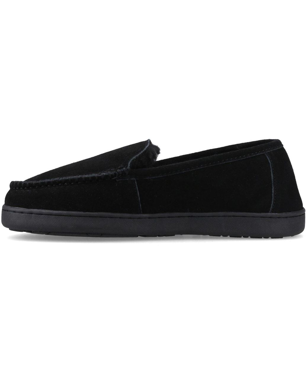 BEARPAW Black Brian Suede Slippers for men