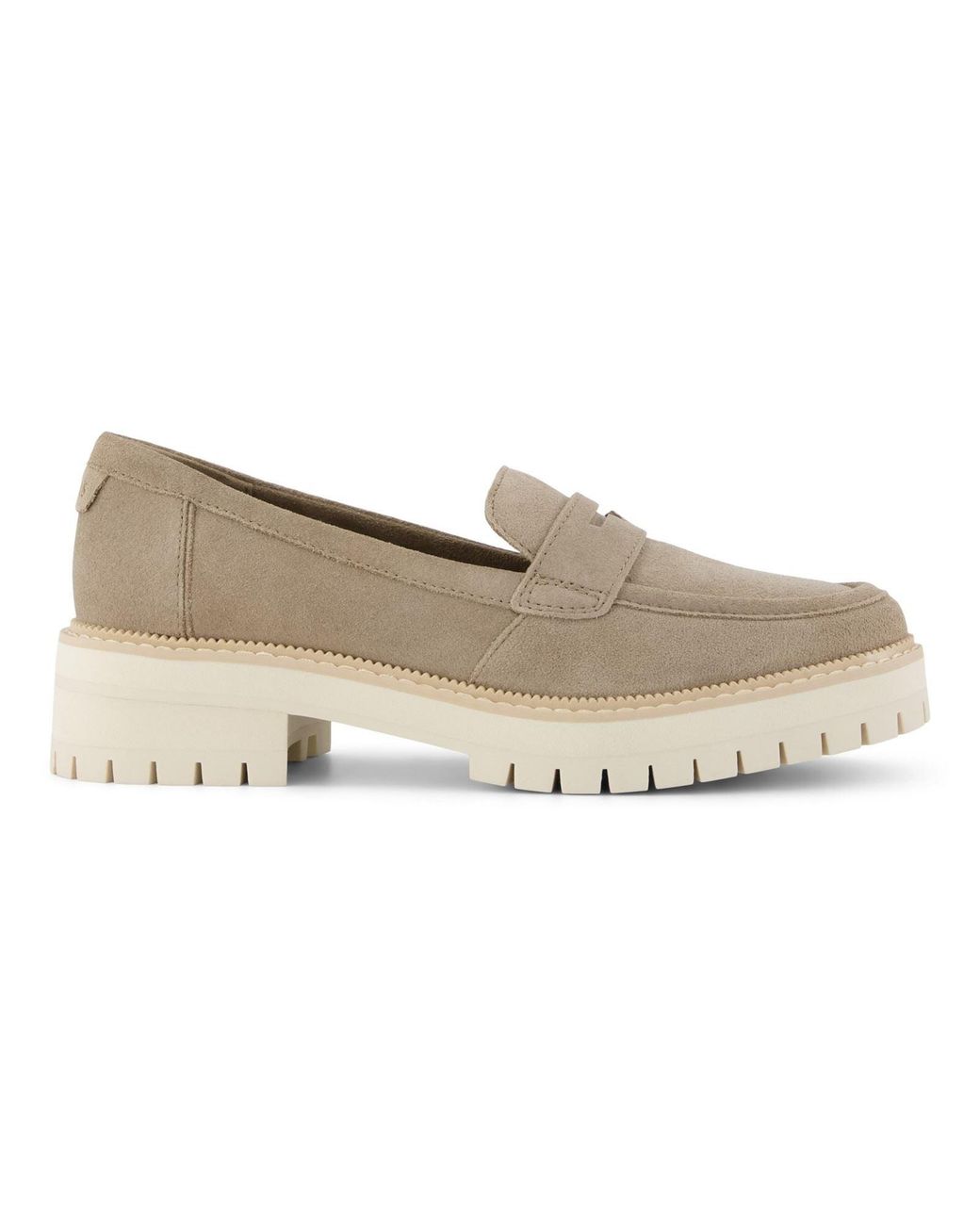 TOMS Natural Cara Leather Dune Loafers