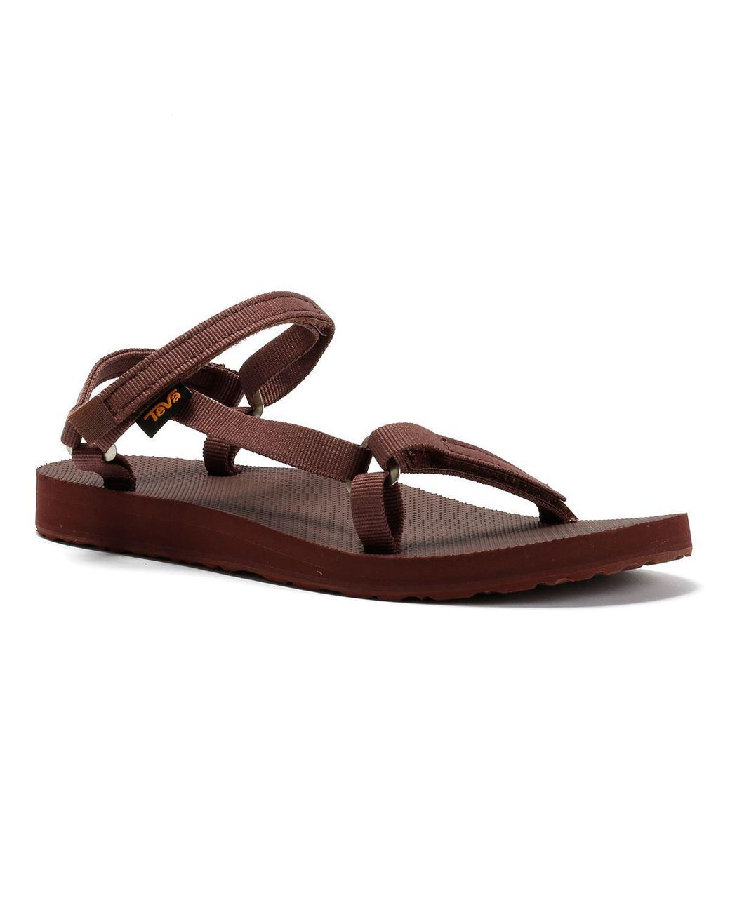 Teva Black Original Universal Slim Rum Raisin Sandals
