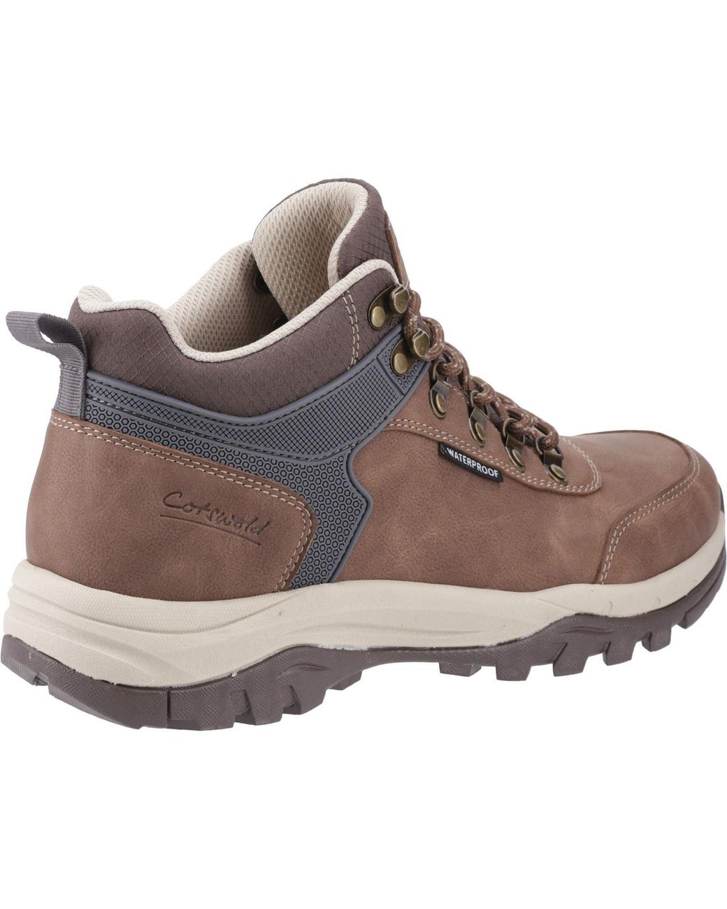 Cotswold Brown Overbury Synthetic Hiking Boots for men