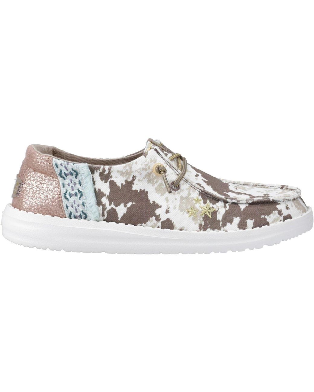 HeyDude Metallic Wendy Disco Cow Cotton Shoes