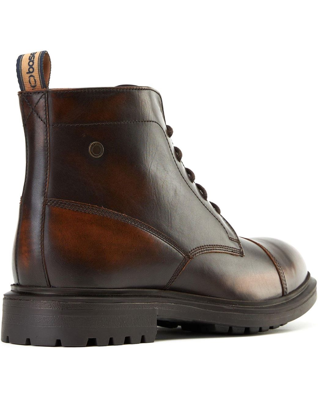 Base London Brown Boulton Leather Ankle Boots