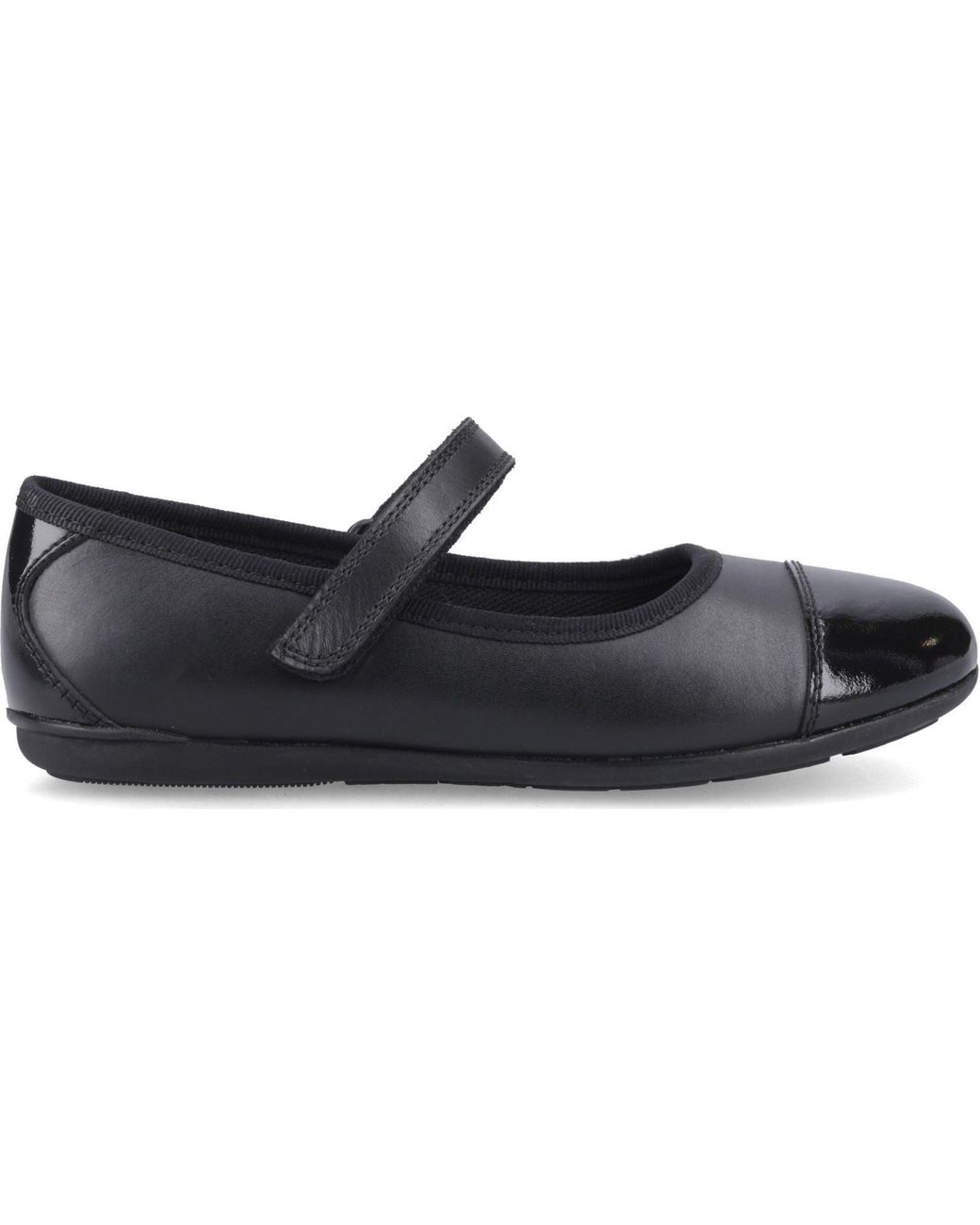 Hush Puppies Black Lottie Ballerina Jnr Leather Shoes