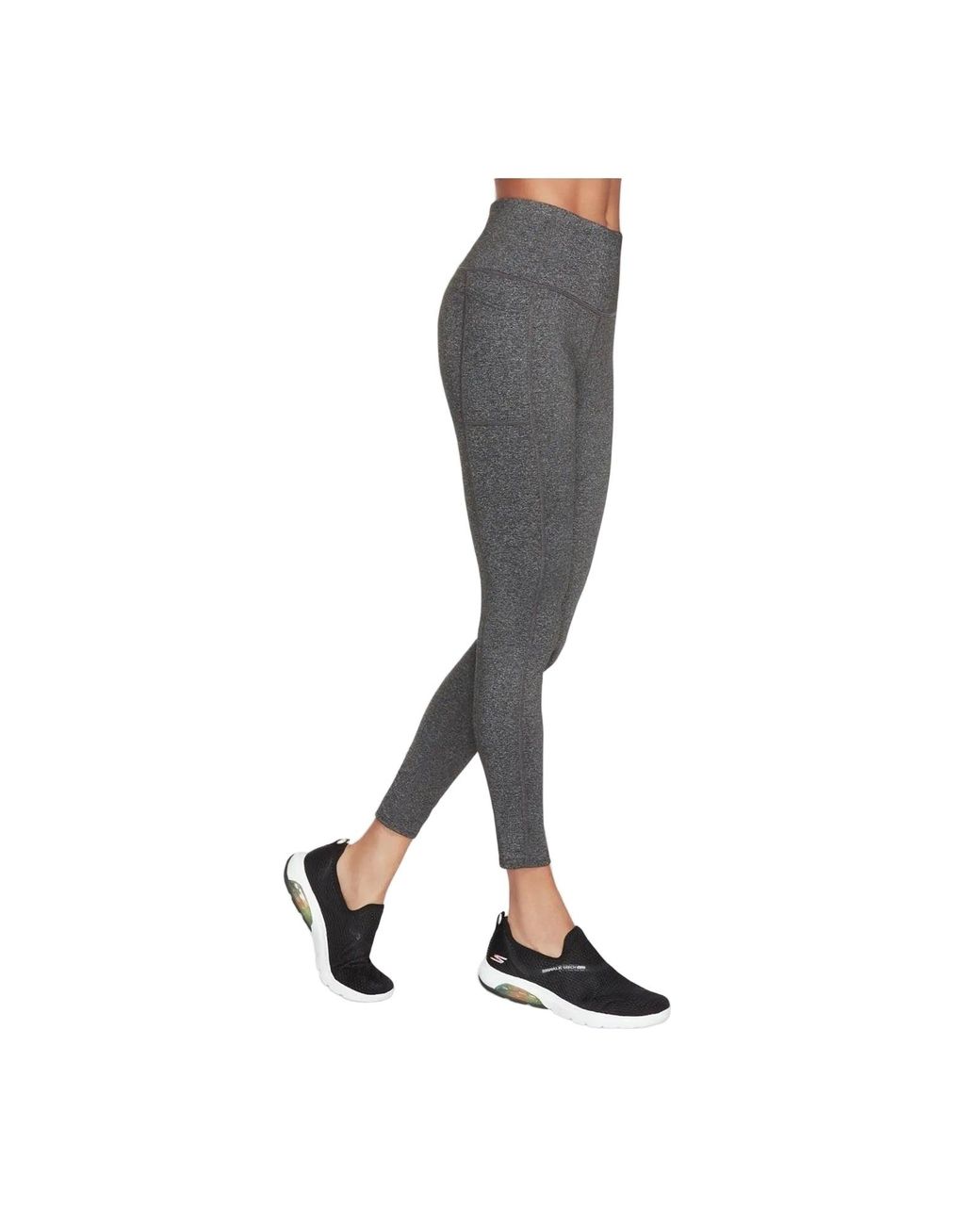 Skechers Gray Gowalk Wear High Waisted Nylon Sports Leggings