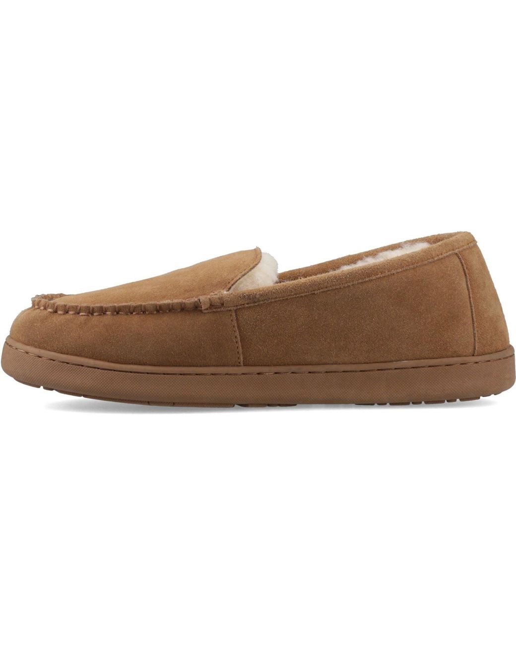 BEARPAW Brown Brian Suede Hickory Slippers for men
