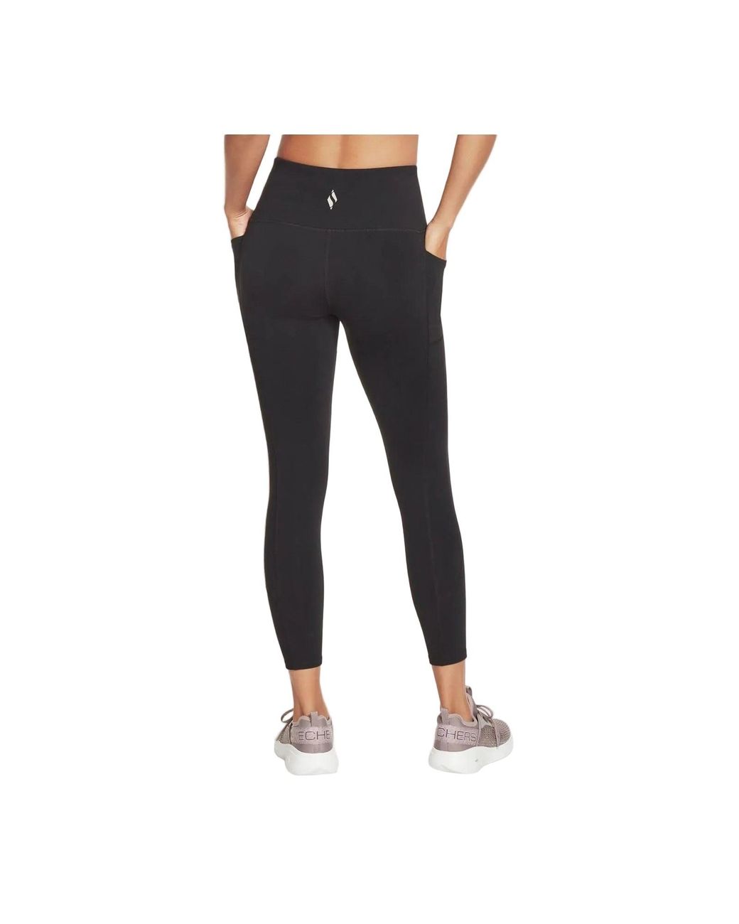 Skechers Black Gowalk Wear High-Waisted 7/8 Nylon Sports Leggings