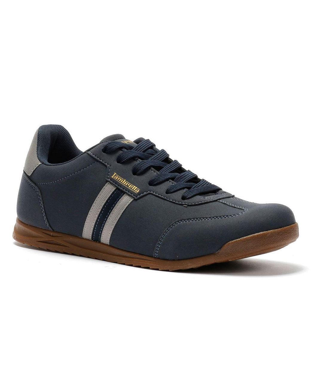 Lambretta Blue Tackle /Charcoal Trainers for men