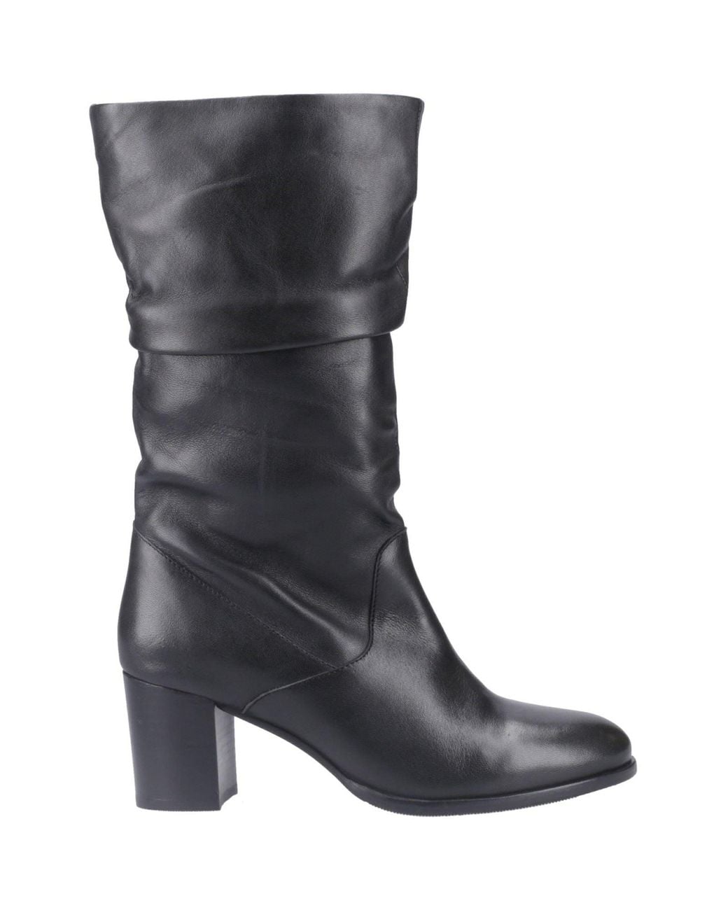 Hush Puppies Gray Cosima Leather Leather Heeled Knee High Boots