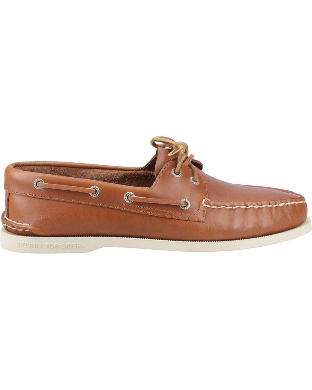Sperry Top-Sider Brown Authentic 2 Eye Leather Boat Shoes for men