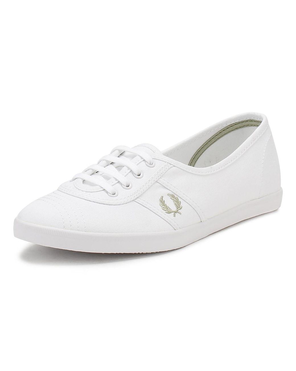 Fred Perry Womens White Aubrey Twill Trainers | Lyst UK