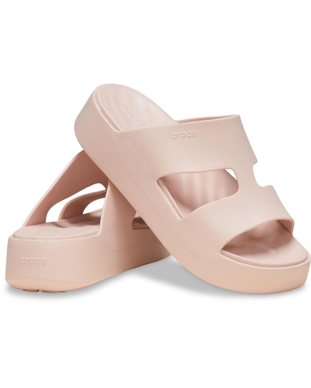 CROCSTM Pink Getaway Platform H-Strap Synthetic Quartz Sandals