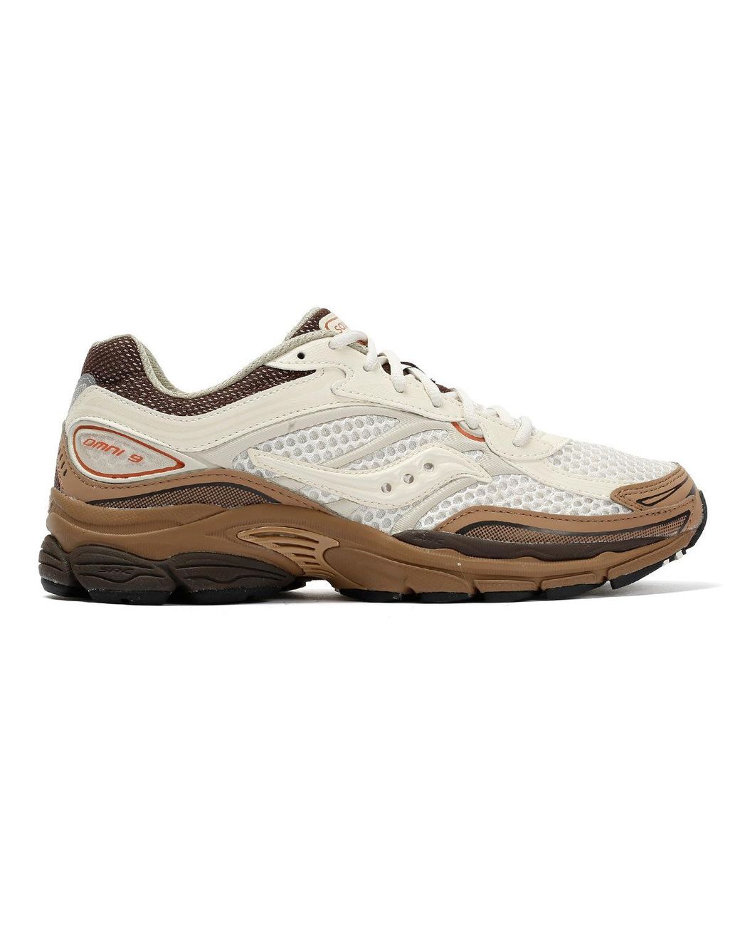 Saucony White Progrid Omni 9 Matte Almond/Coca Trainers for men