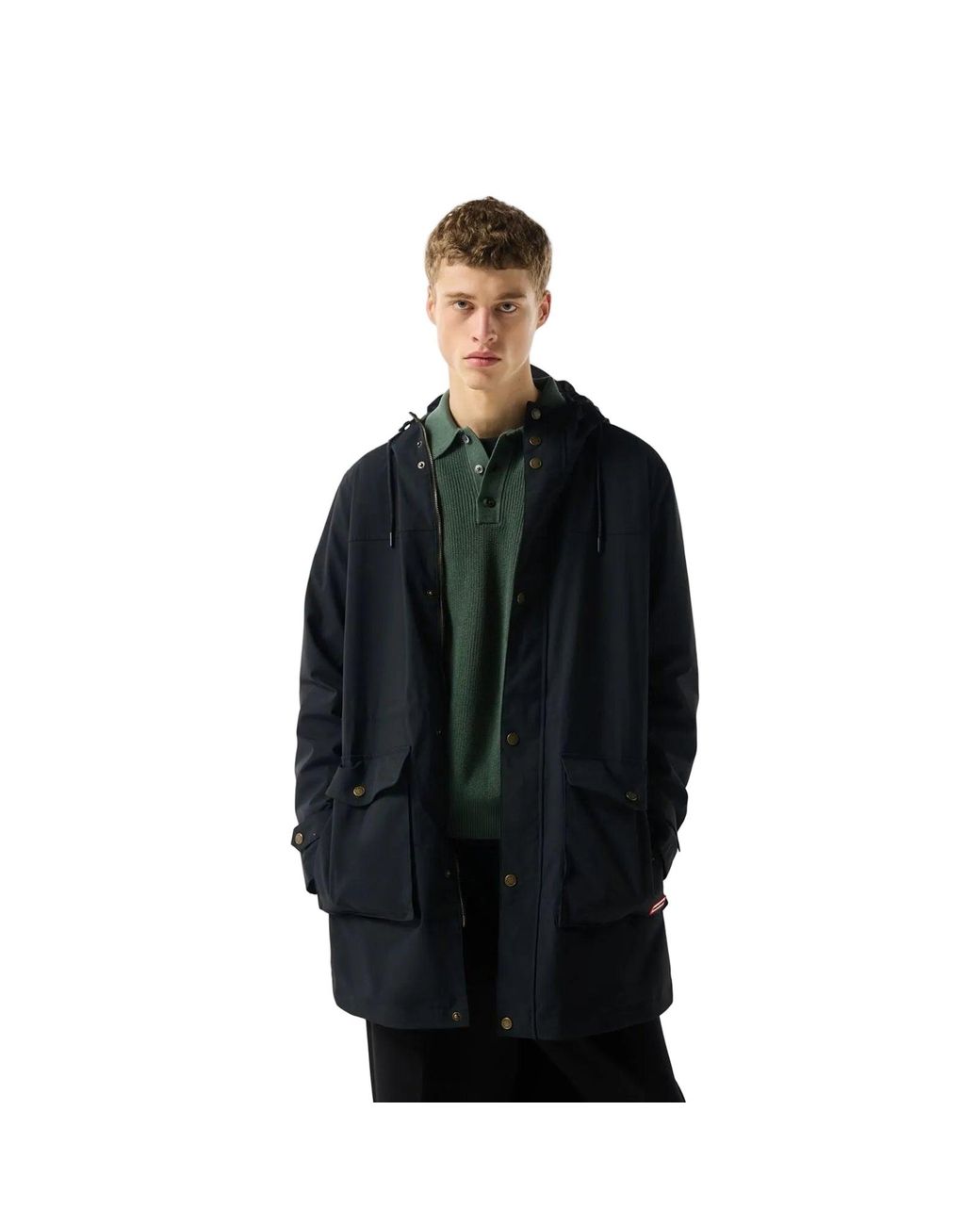 Hunter Black Lightweight Waterproof Rain Parkas for men