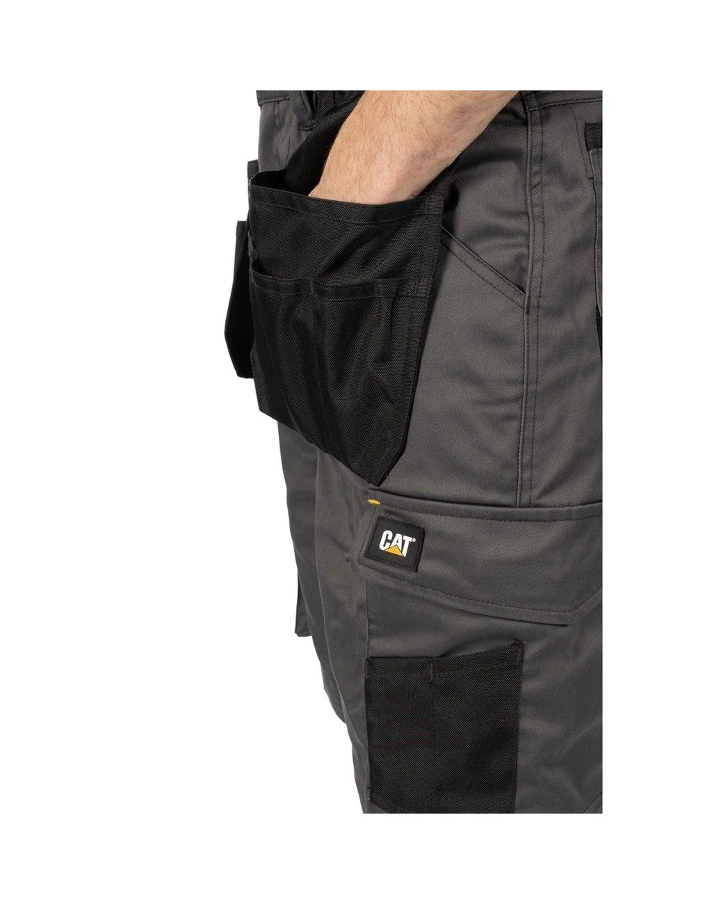 Caterpillar Gray Essential Stretch Holster Polyester Work Shorts for men