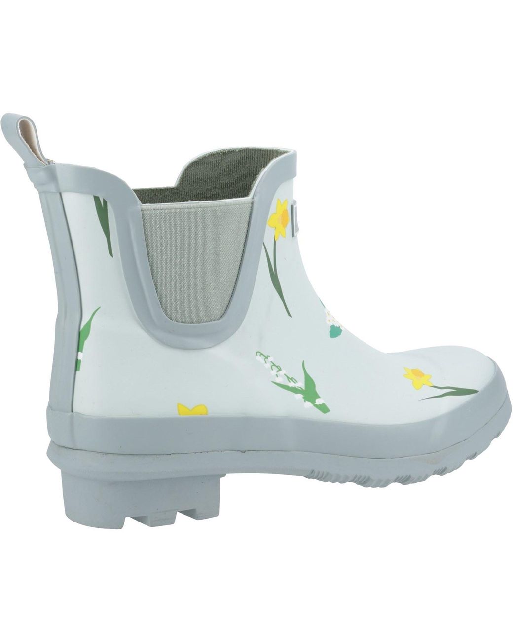 Cotswold Blue Wildflower Ankle Rubber Mint Wellington Boots