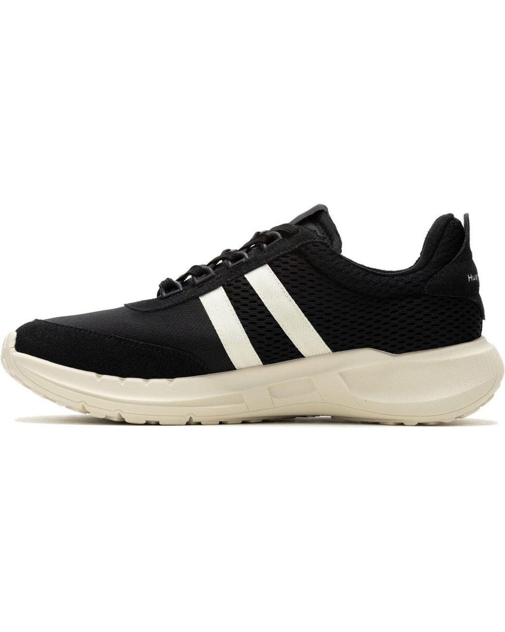 Hush Puppies Black Seventy8 Retro Runner Suede Trainers for men