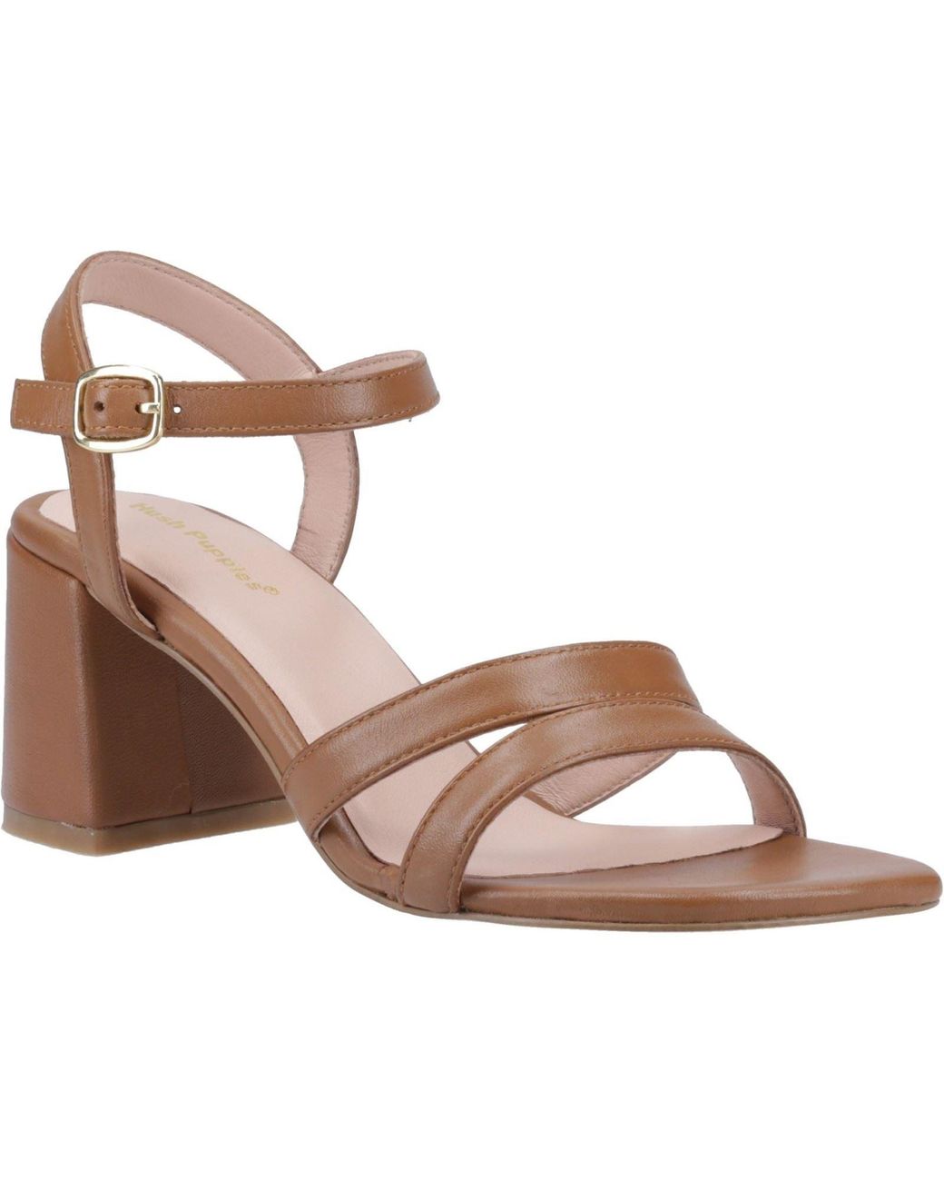 Hush Puppies Brown Nalani Leather Heels