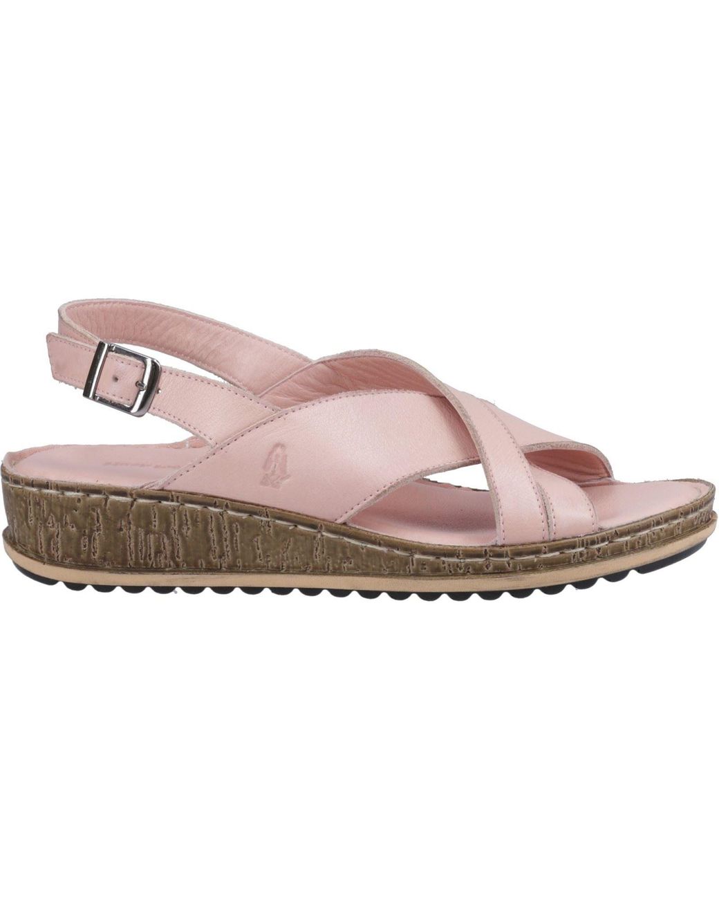 Hush Puppies Pink Elena Leather Blush Wedges
