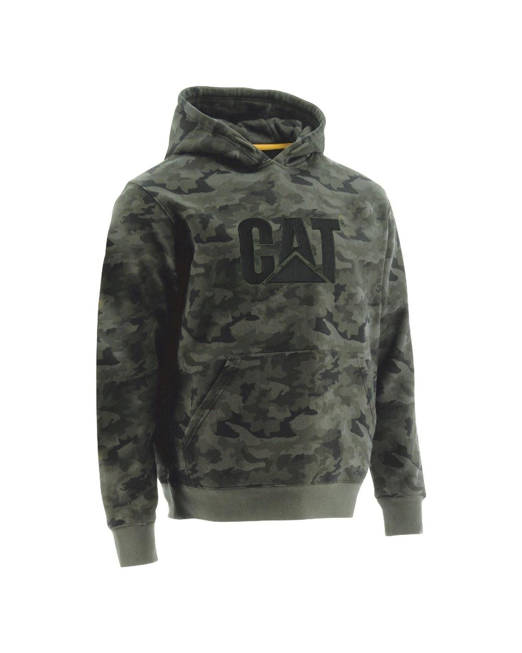 Caterpillar Green Trademark Cotton Hoodie for men