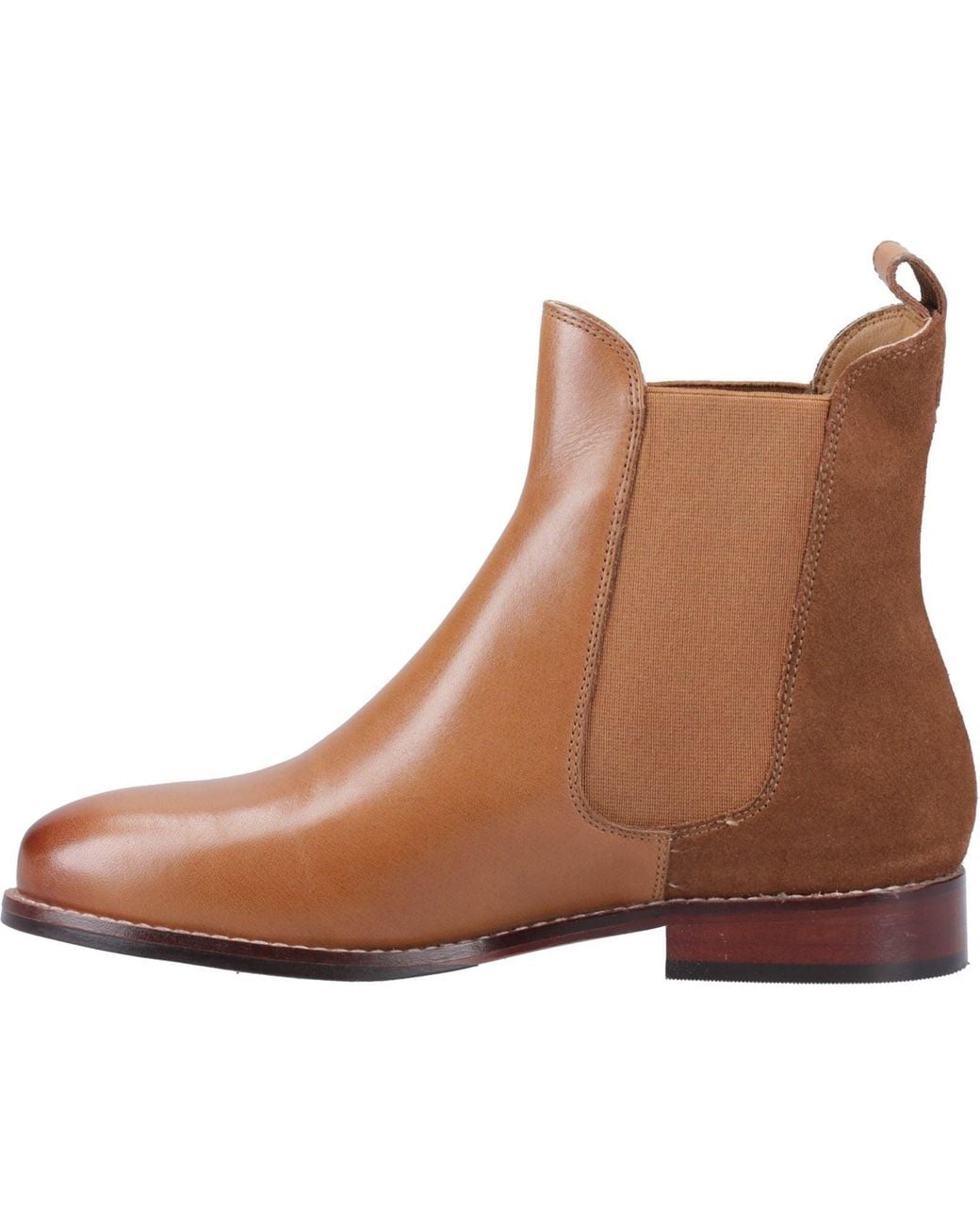 Hush Puppies Brown Colette Leather Flat Chelsea Boots