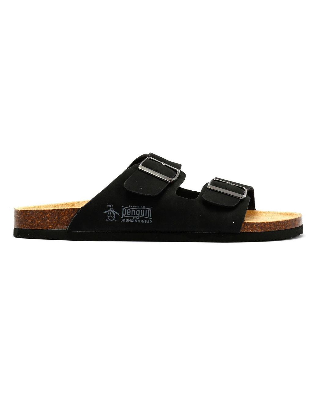 Original Penguin Black Port 2 Sandals for men