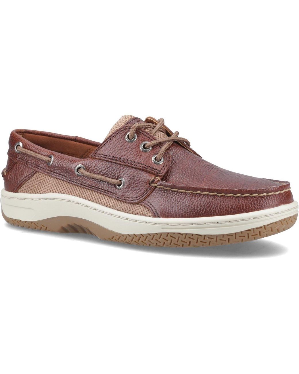Sperry Top-Sider Brown Billfish 3 Eye Leather Wide Boat Shoes for men