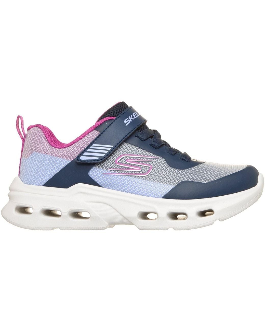 Skechers Blue Glide-Step Drift Textile/Multi Trainers