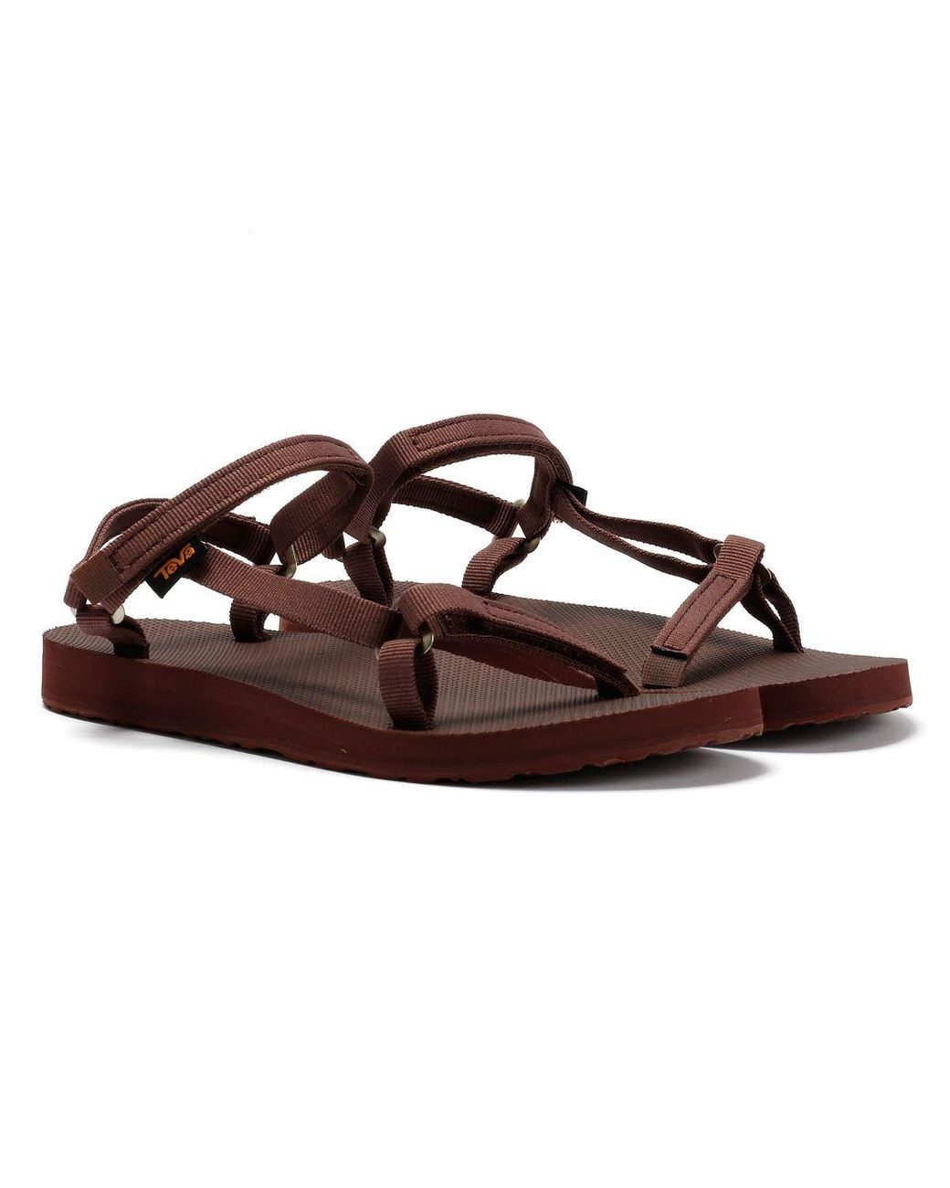 Teva Black Original Universal Slim Rum Raisin Sandals
