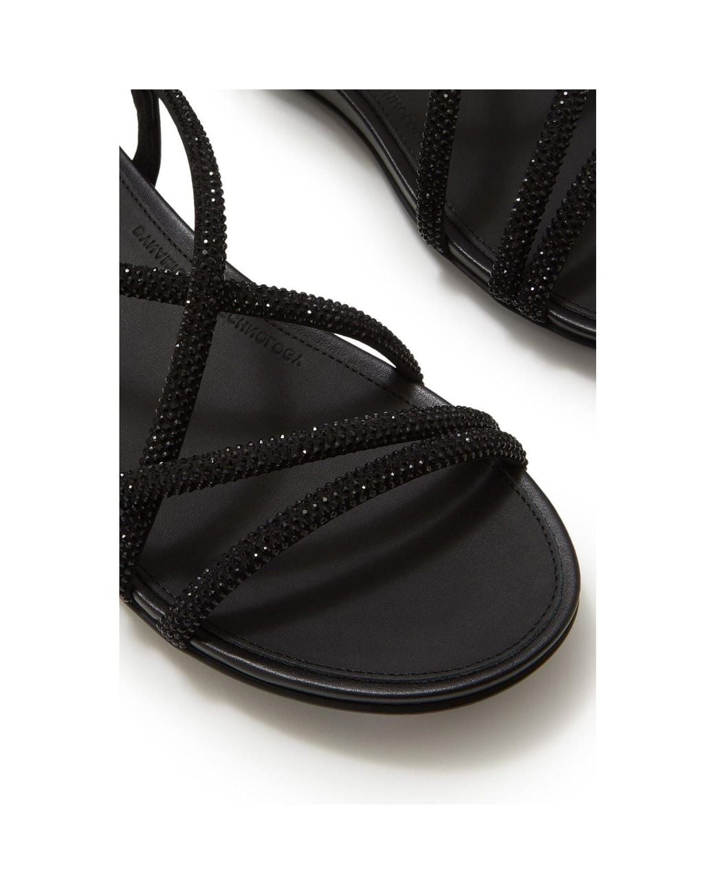 Fitflop Black Fino Toe-Post Leather All Sandals