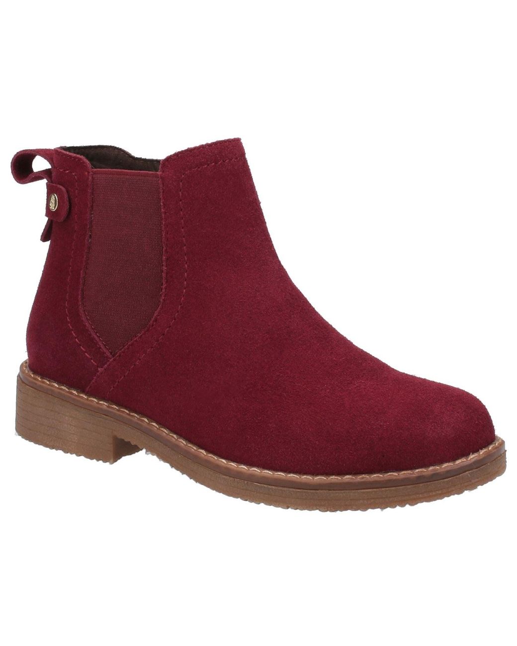 Hush Puppies Red Maddy Suede Bordo Boots