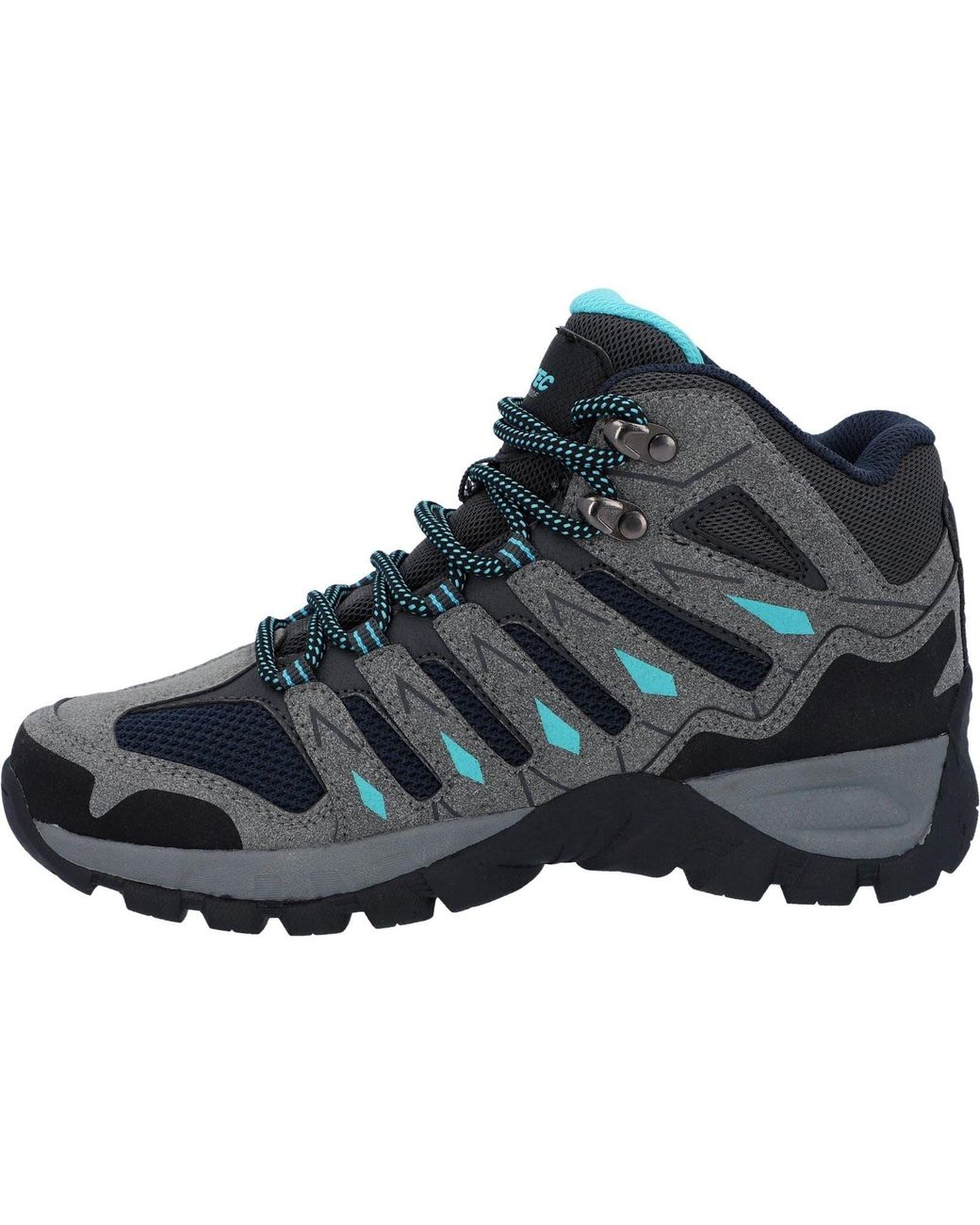 Hi-tec Blue Corzo Mid Pu Suede Graphite/Dark Hiking Boots