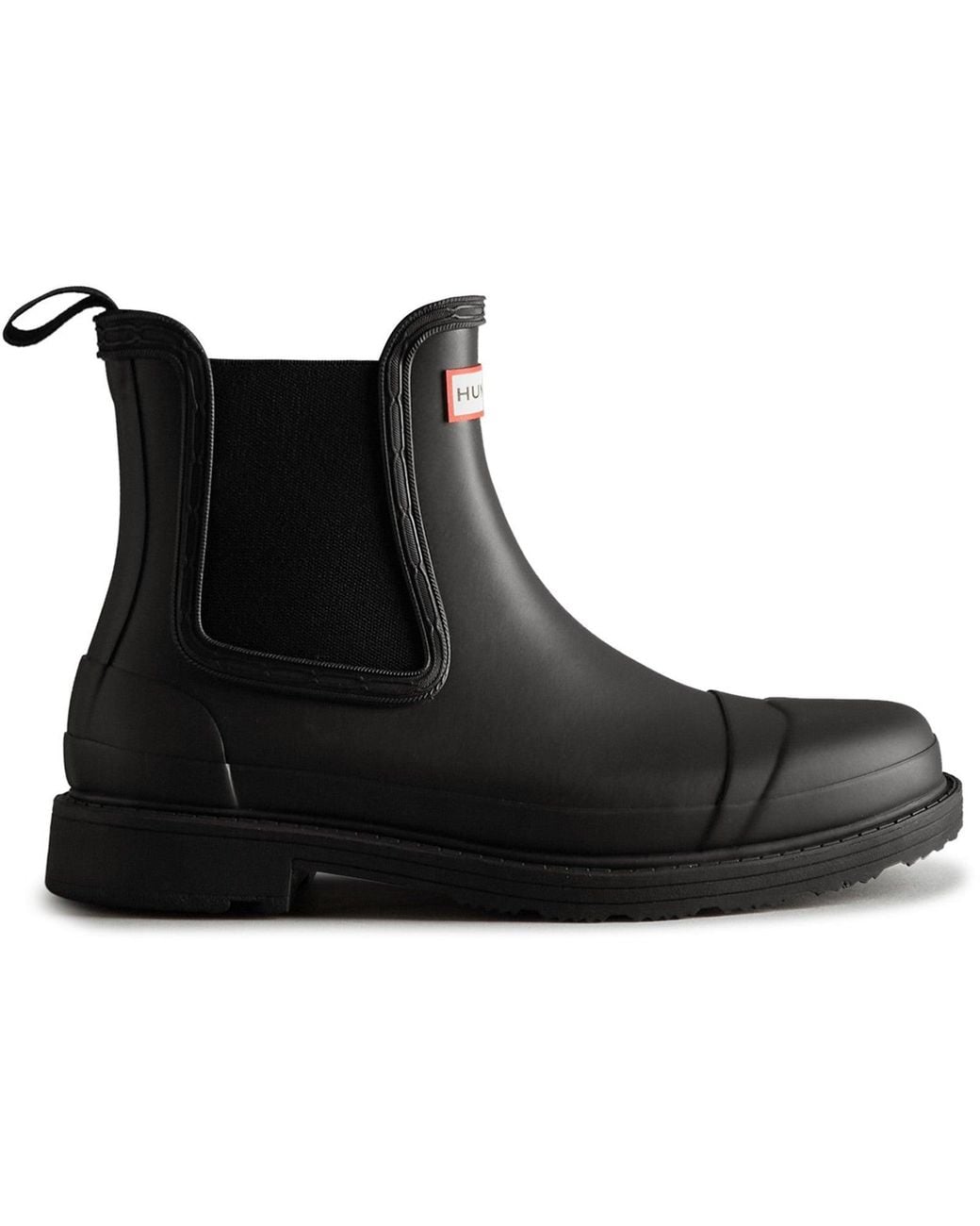 Hunter Black Wfs1018Rma-Blk Commando Chelsea Boots