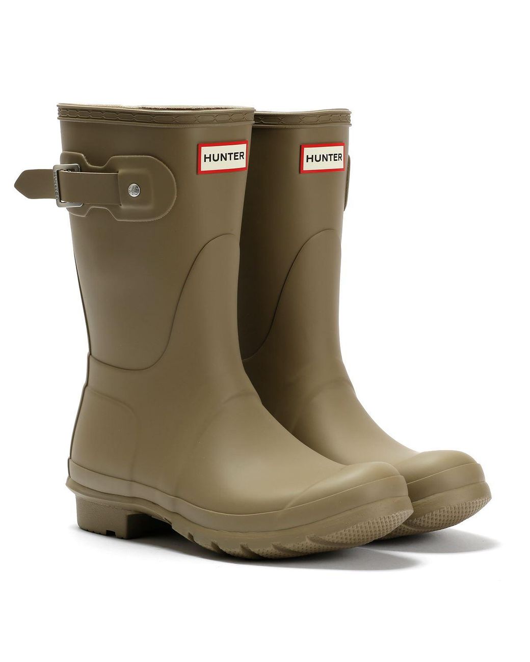 Hunter Gray Original Short Rubber Kettle Wellington Boots