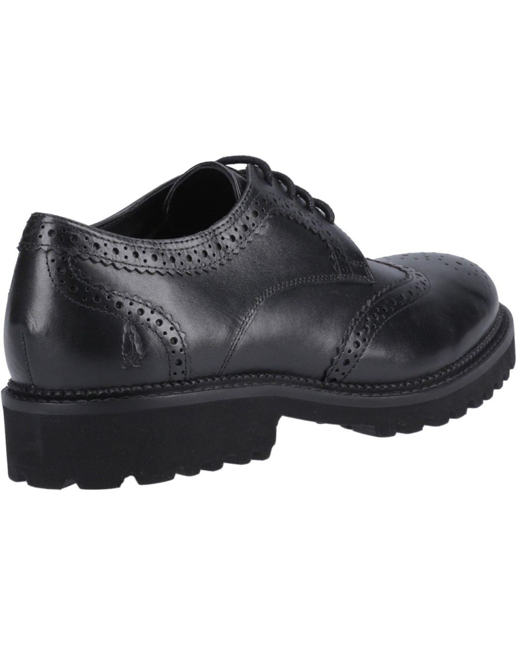 Hush Puppies Black Gabi Lace Up Leather Brogues
